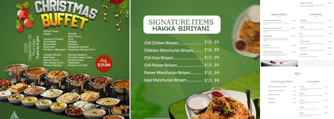 Kairali Menu