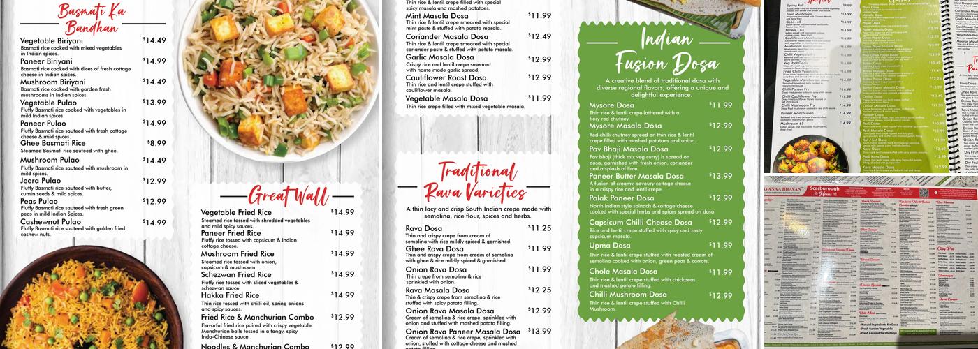 Saravanaa Bhavan Menu