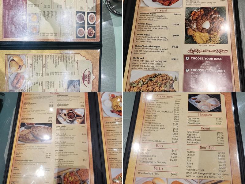Hopper Hut Menu