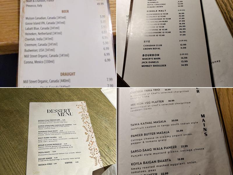 Aanch Menu
