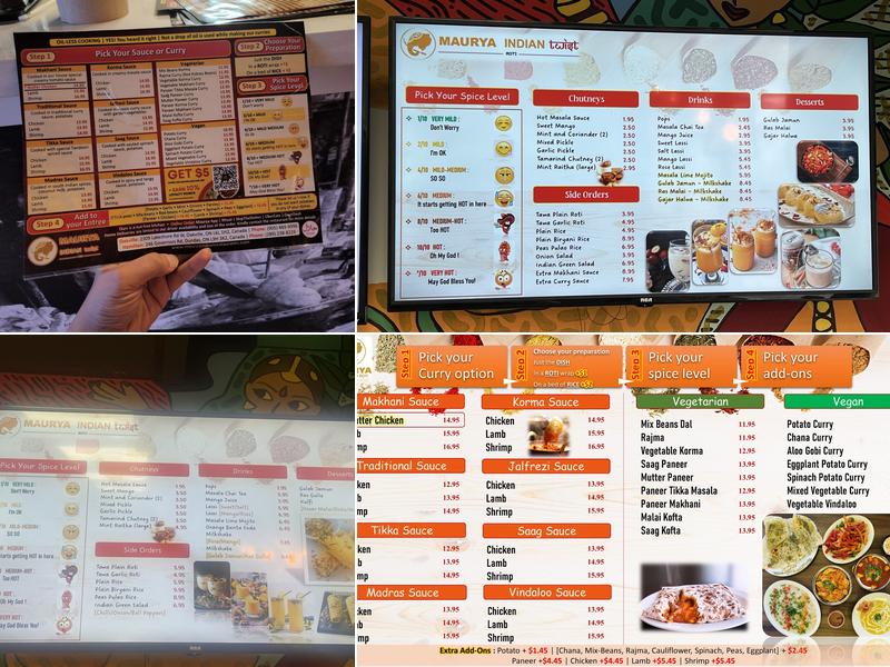 Maurya Indian Twist (Oakville) Menu