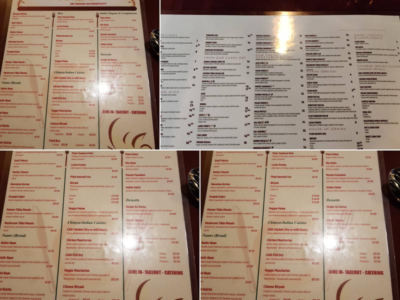 Spice Roots Menu