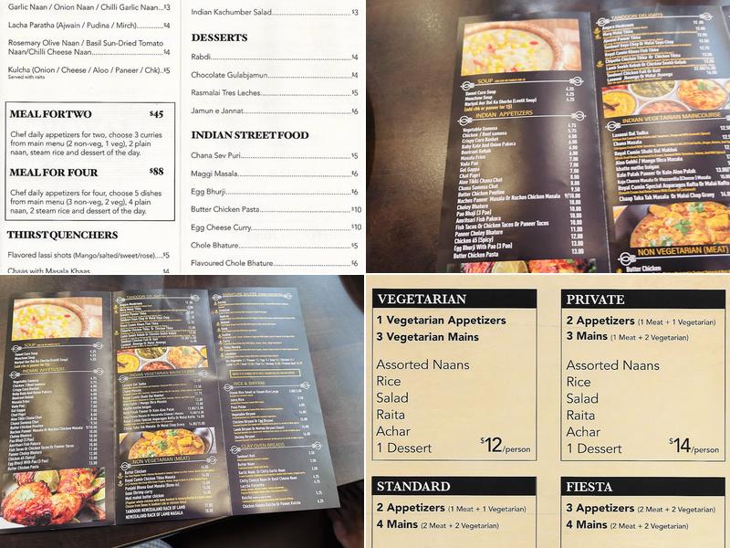 Royal Cumin Burlington Indian & Hakka Bistro Menu