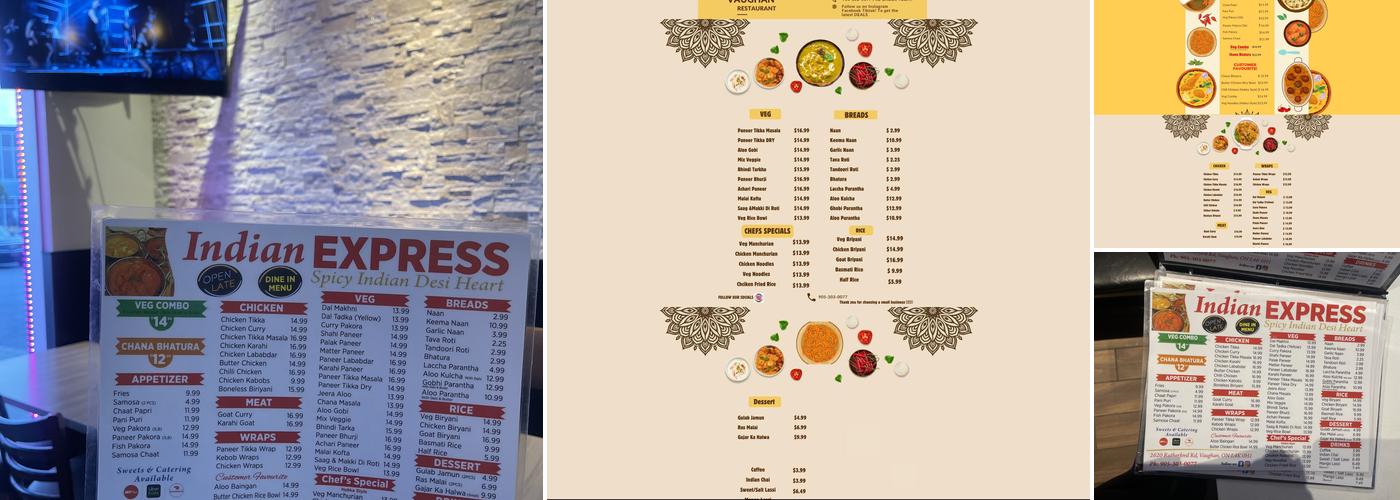 Indian EXPRESS RESTAURANT Menu