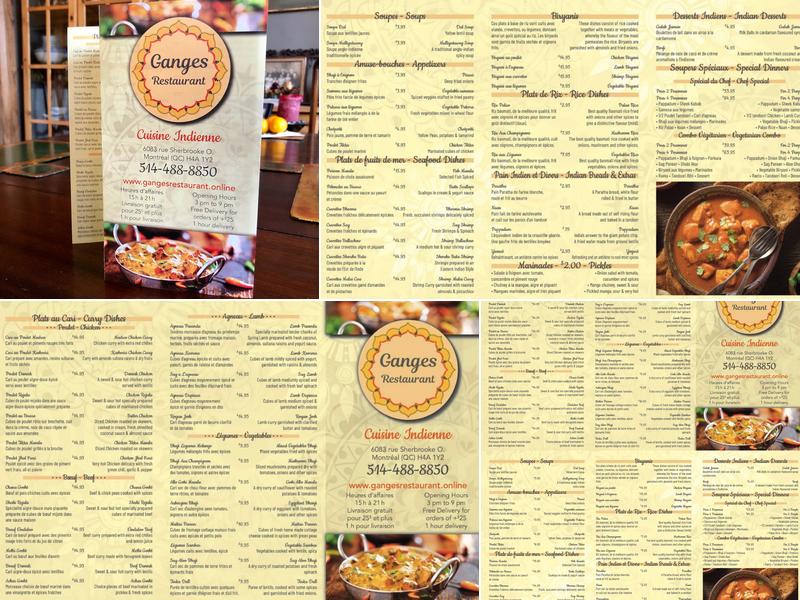 Ganges Restaurant Menu