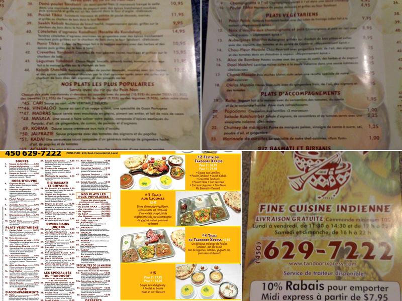 Tandoori Xpress Menu