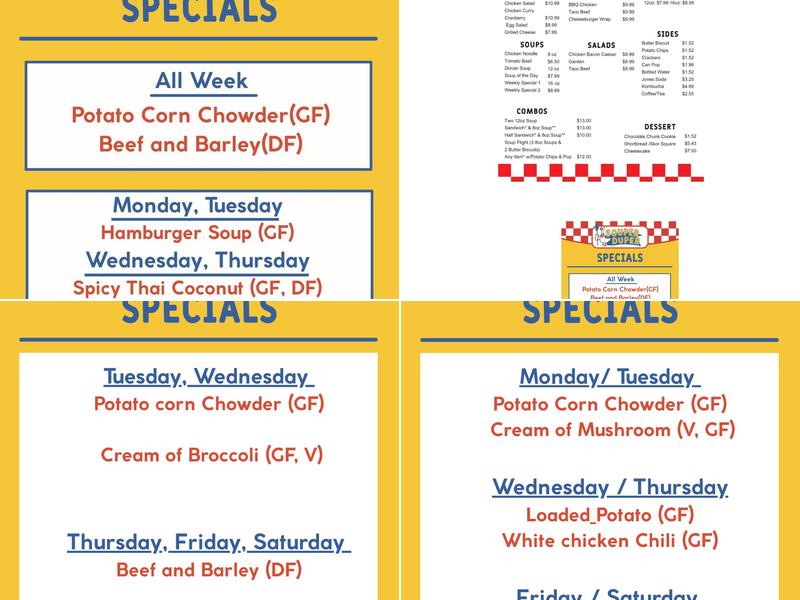 Souper Duper Menu