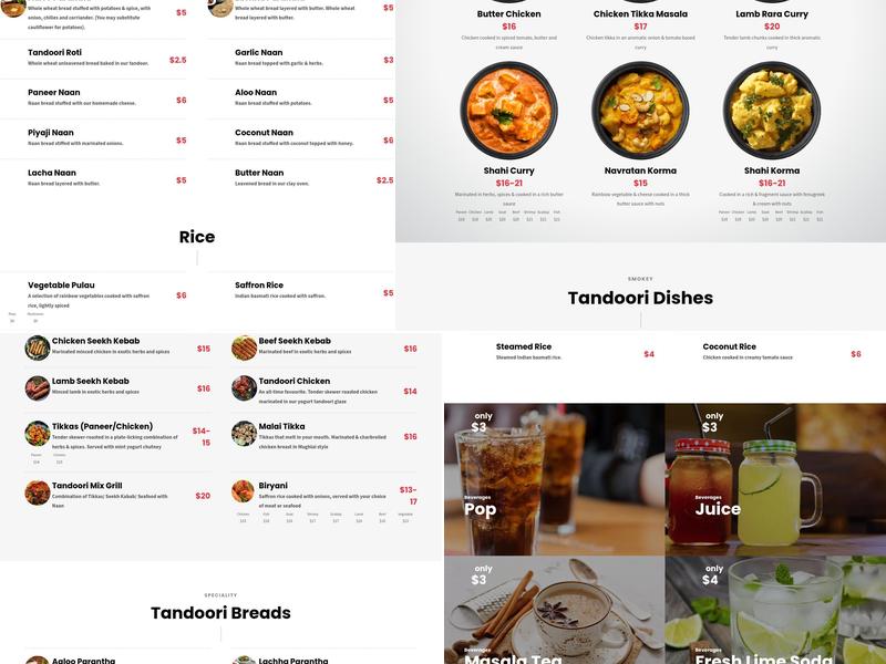 Black Pepper Restaurant Menu