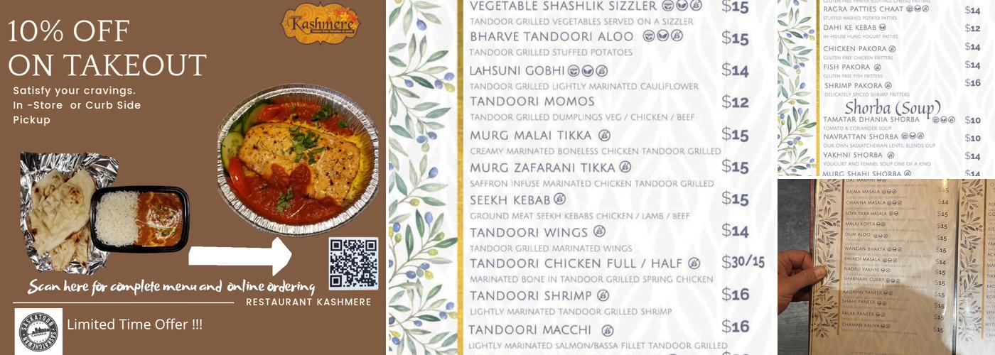 Restaurant Kashmere Menu