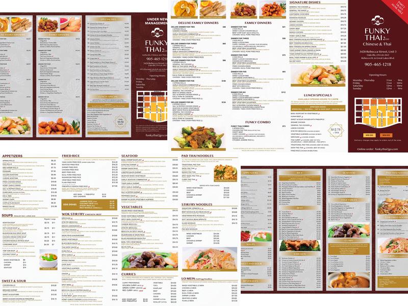 Funky Thai 2 Go Menu