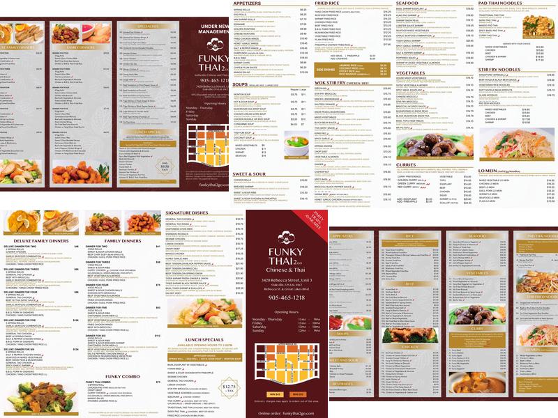 Funky Thai 2 Go Menu