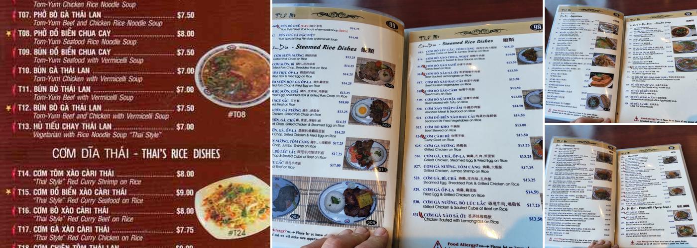 Pho Mi 99 Menu