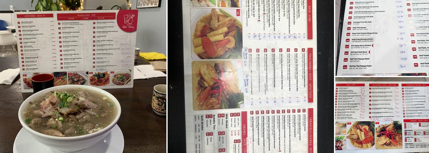 Pho Bat Trang Menu