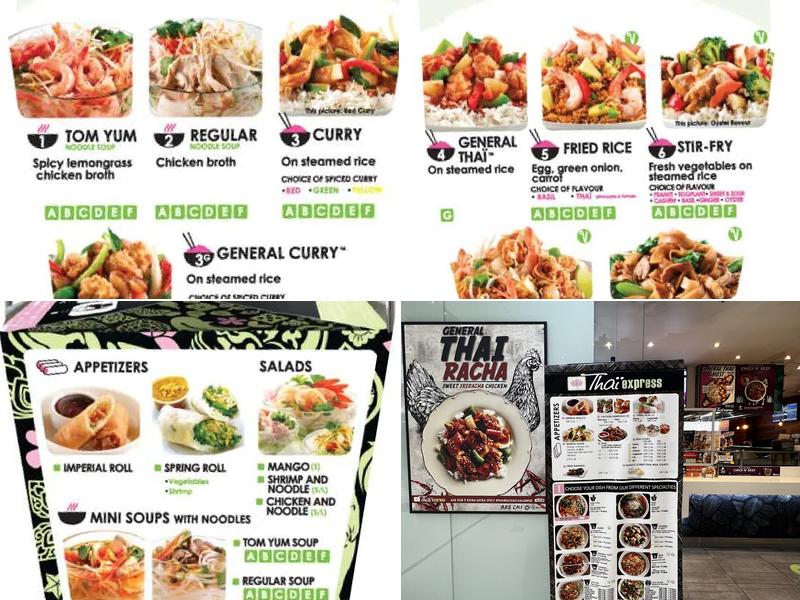Thai Express Restaurant Toronto Menu