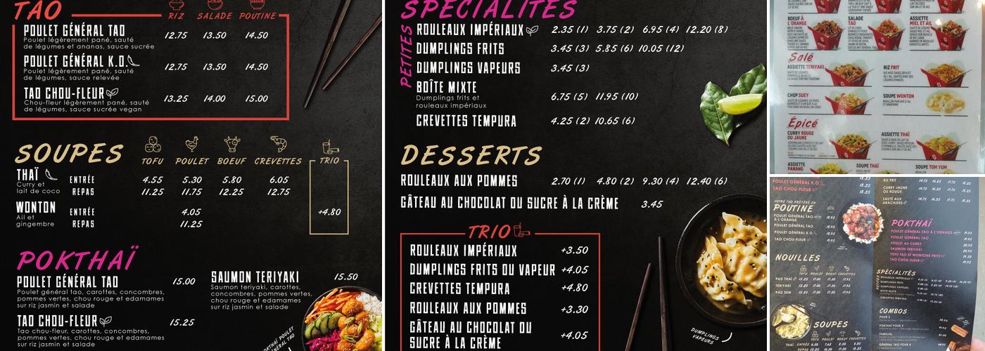 Thaïzone Menu