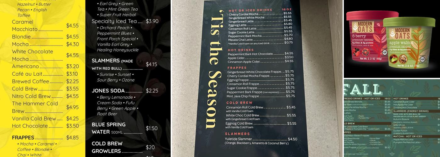 Yellowhammer Coffee Menu