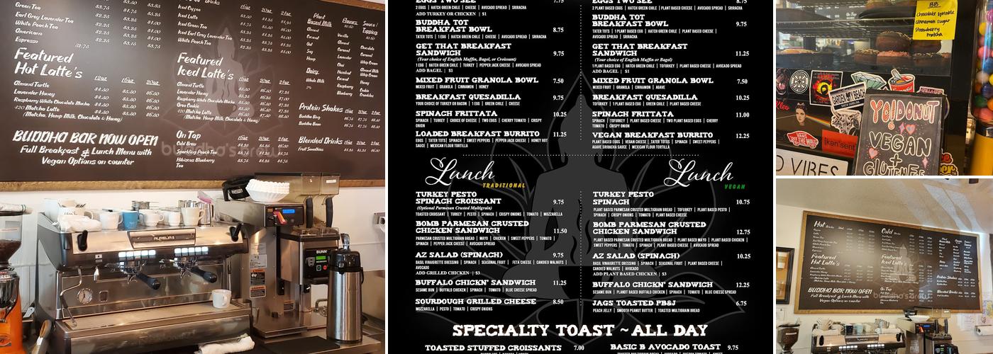 Buddha's Brew Coffee Cafe Menu