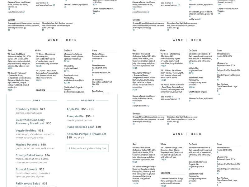 Nine24 Kitchen Menu