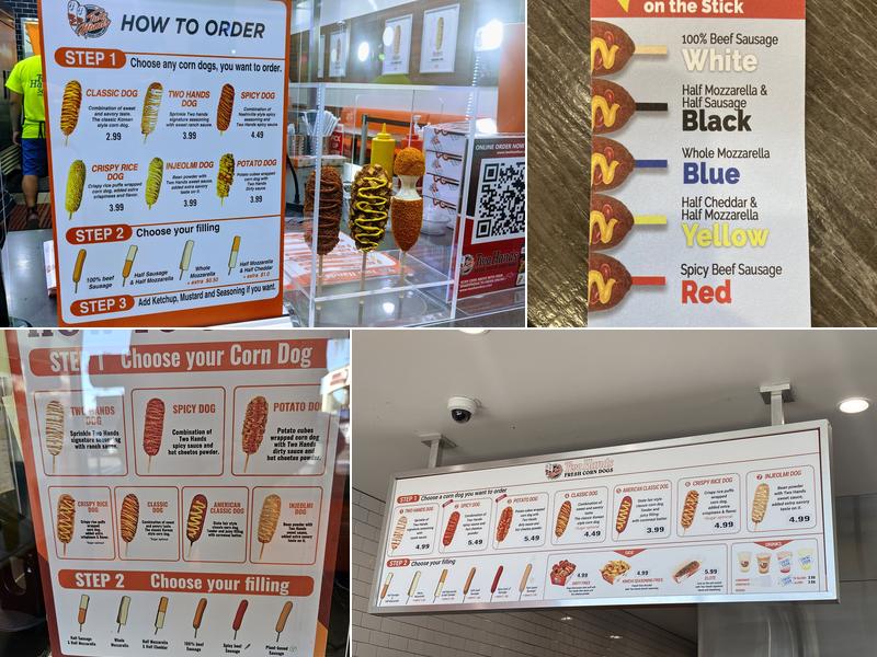 Two Hands Corn Dogs Menu