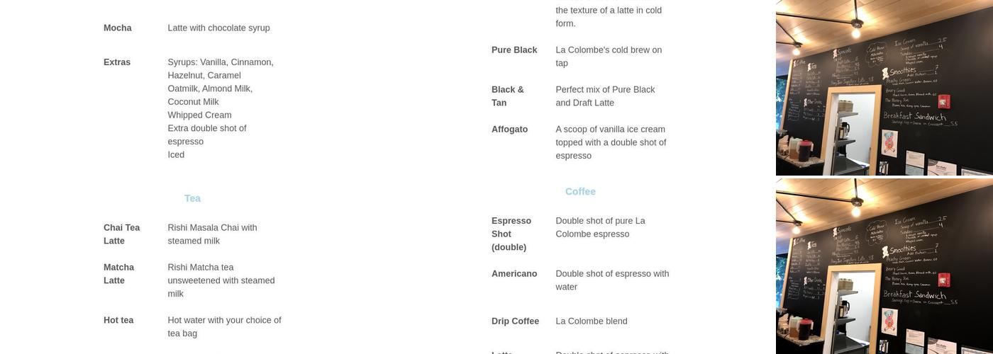 Honey Joe's Family Coffeehouse Menu