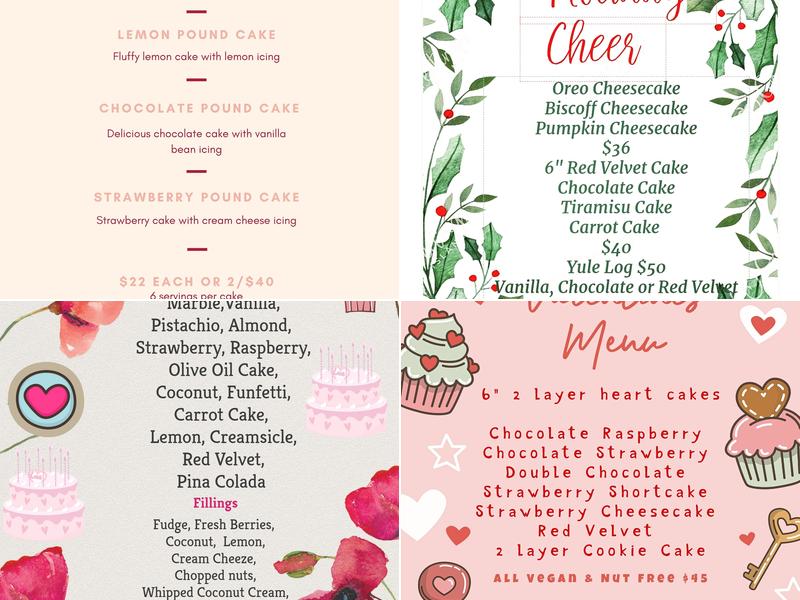 Katy's Lovebites Menu