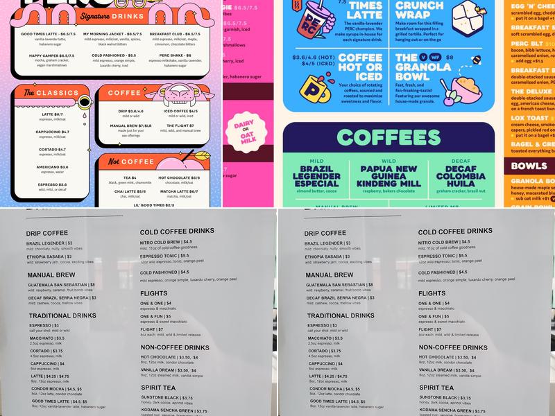 PERC Menu