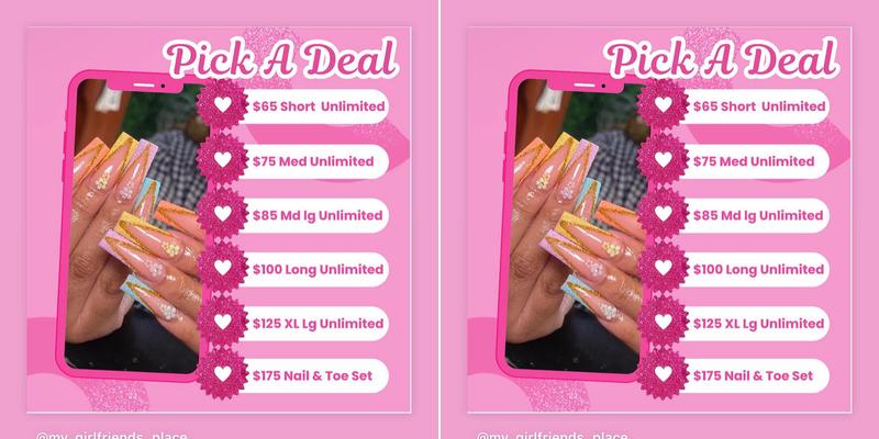 My Girlfriendz Place Menu