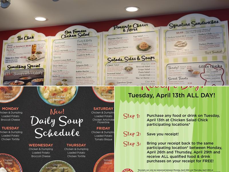Chicken Salad Chick Menu