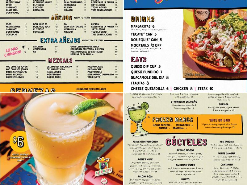 Fat Rosie's Taco & Tequila Bar Menu