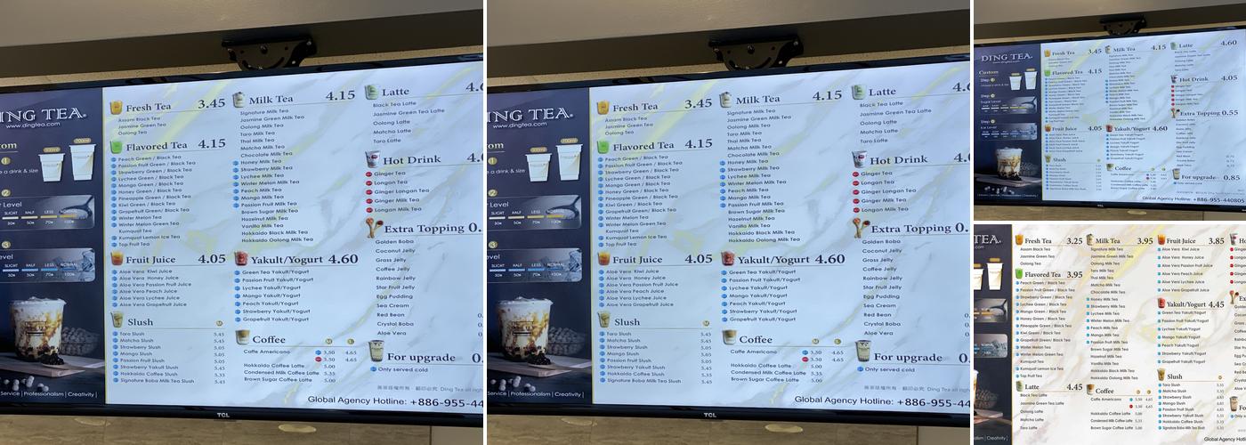Ding Tea Grand Rapids Menu