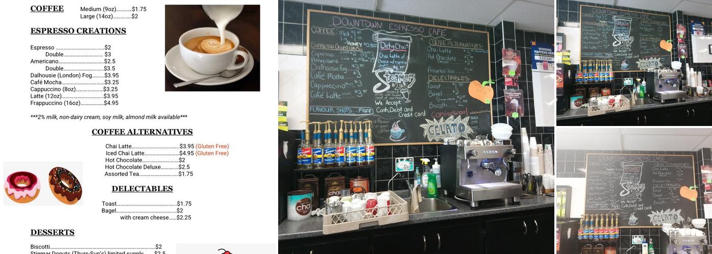 Downtown Espresso Café Menu