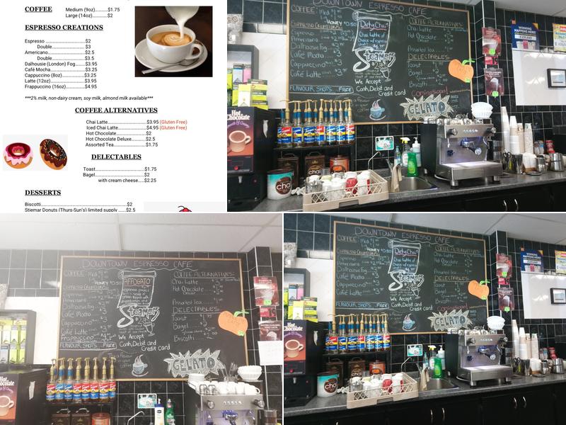 Downtown Espresso Café Menu