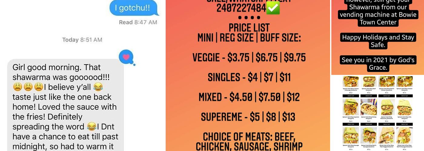 Laud Shawarma @ THE Cafe Menu