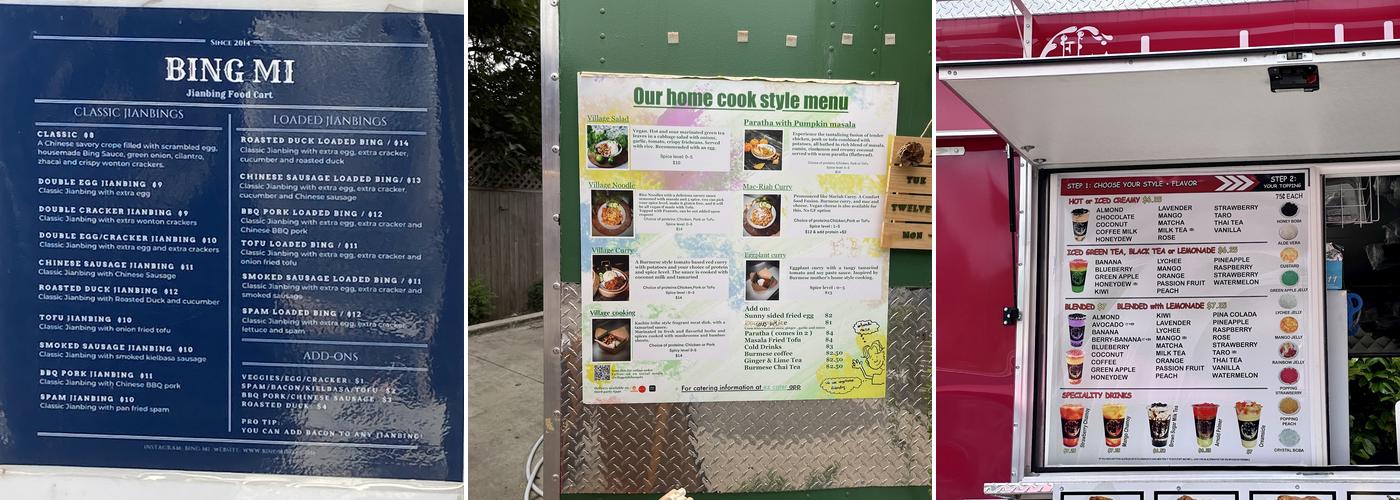 Nob Hill Food Carts Menu