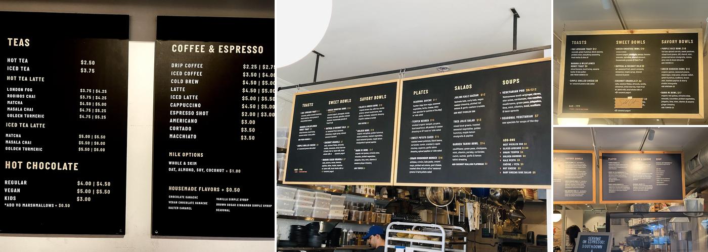 Kitchen & Coffee Menu