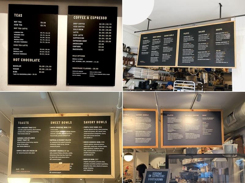 Kitchen & Coffee Menu