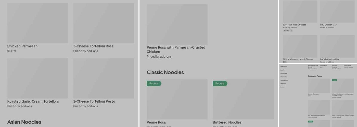 Noodles and Company Menu