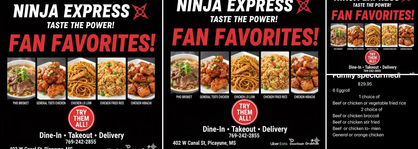Ninja Express Menu