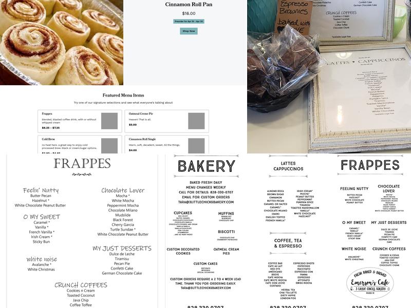 3 Little Chicks Coffee & Bakery Menu