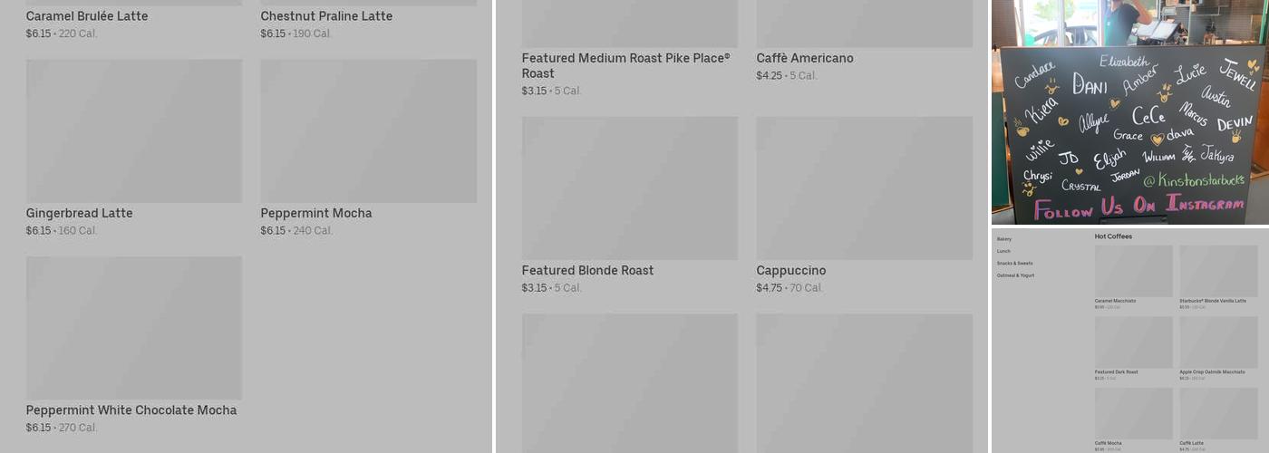 Starbucks Menu