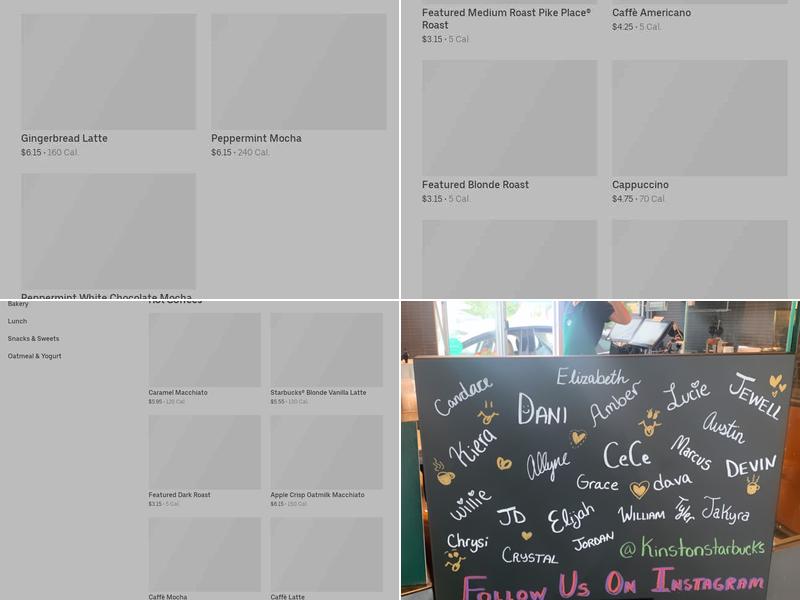 Starbucks Menu