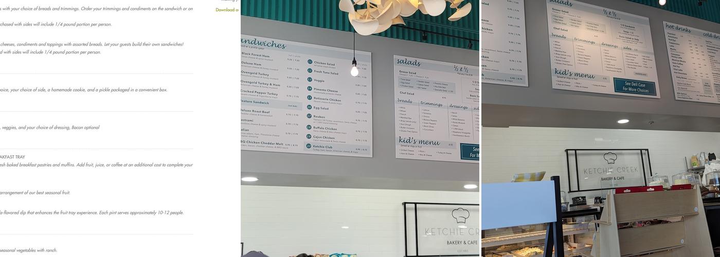 Ketchie Creek Bakery Clemmons Menu