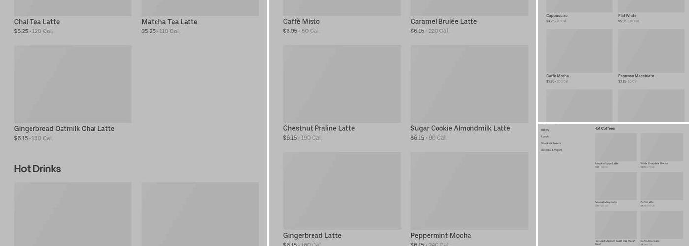 Starbucks Menu