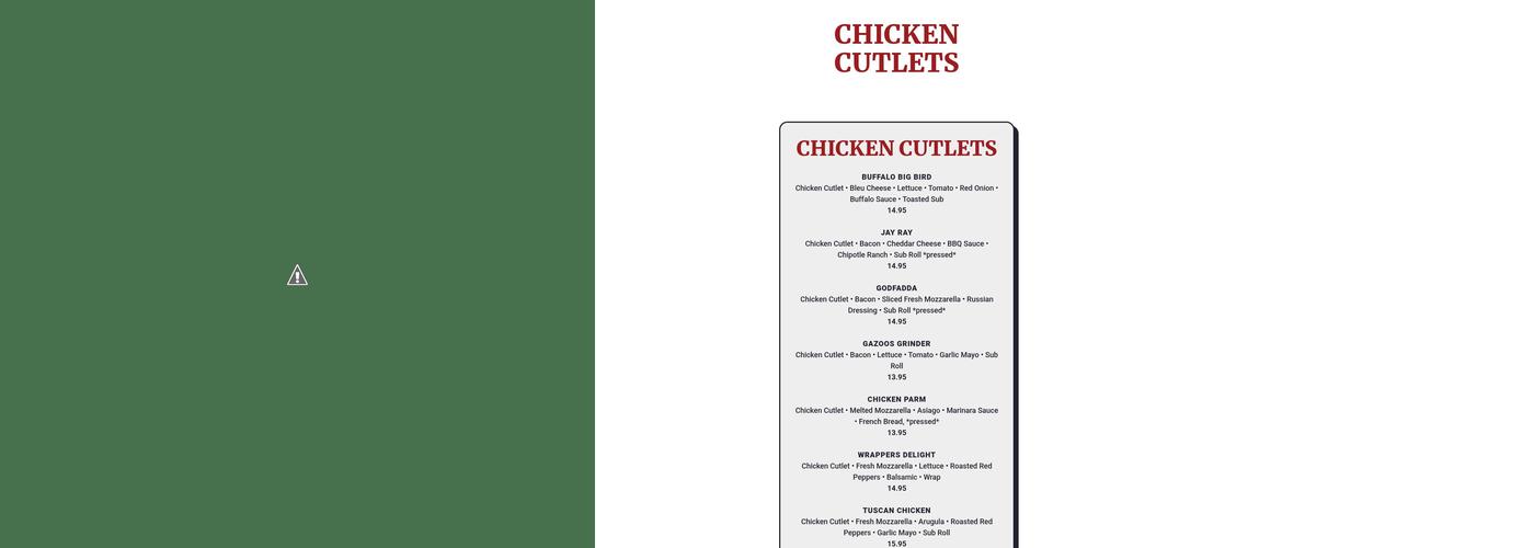 Millburn Deli Menu