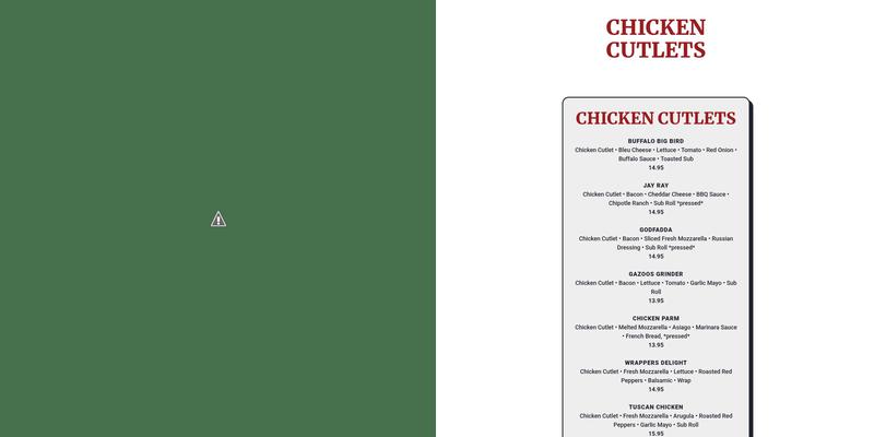 Millburn Deli Menu