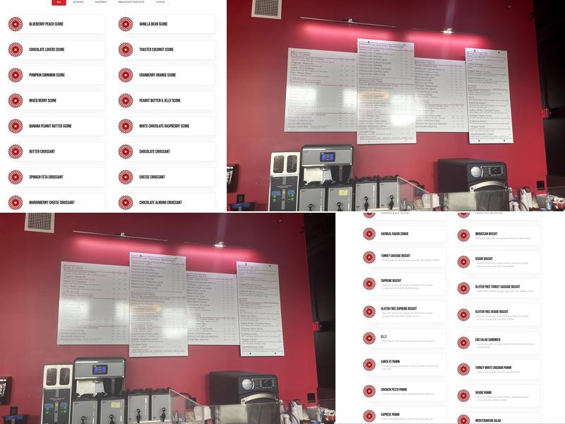 Ovation Coffee & Tea Menu