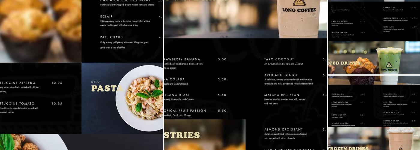Long Coffee Menu