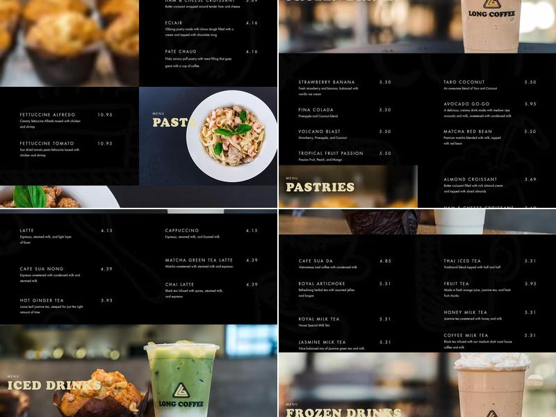 Long Coffee Menu