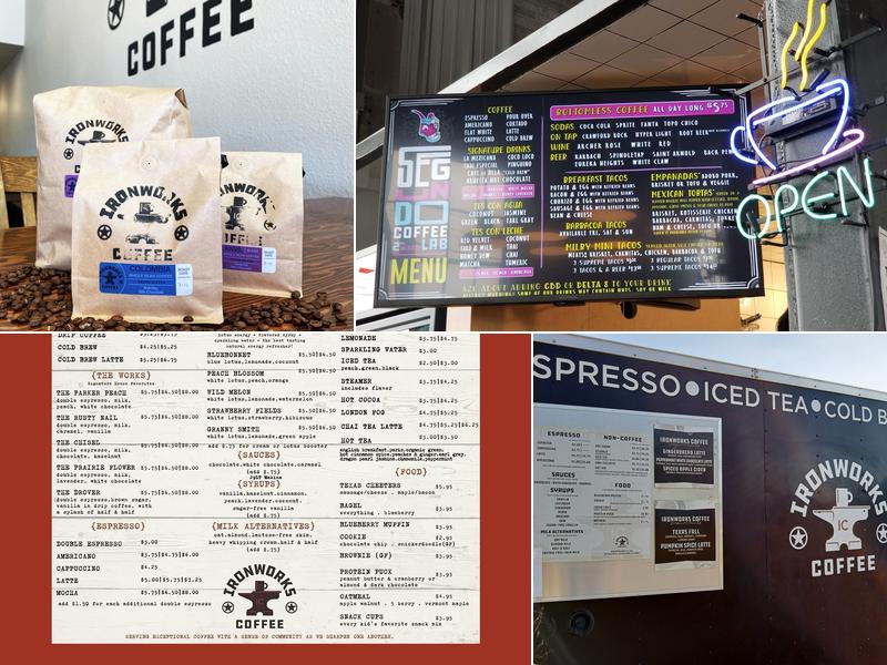 Ironworks coffee Menu