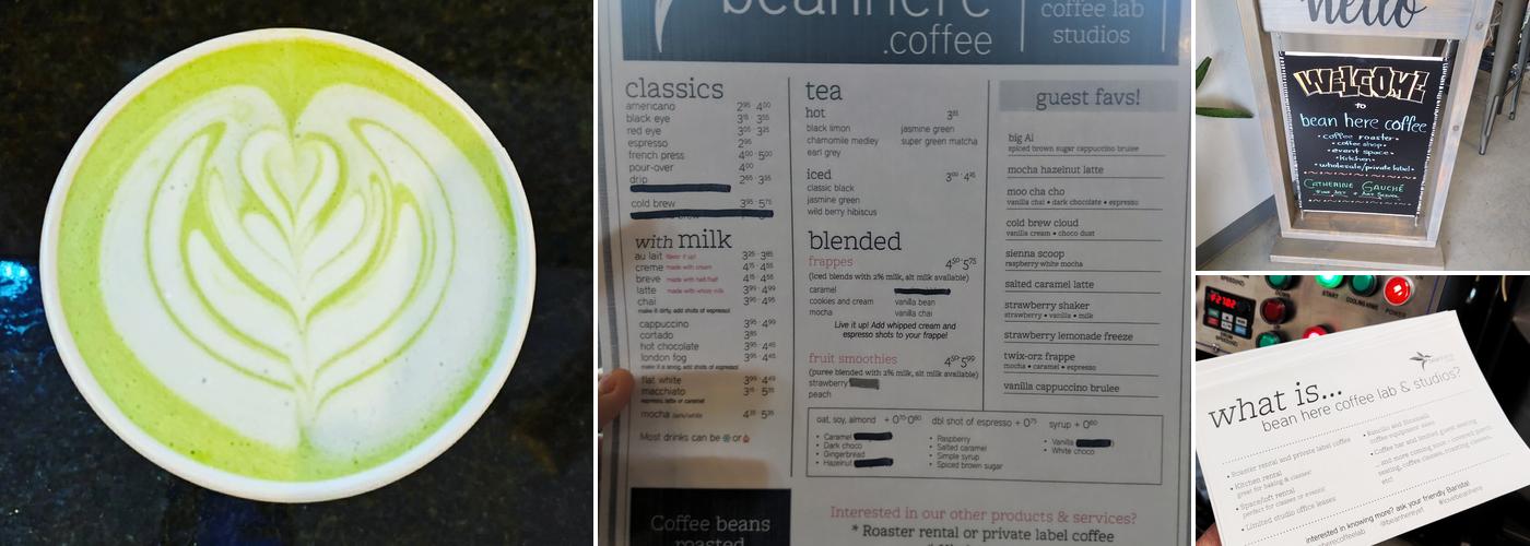 beanhere coffee lab & studios Menu